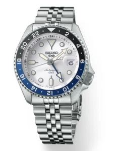 Seiko 5 Sports SKX Style GMT Series Silver Dial with Bracelet Men's Watch SSK033 - Picture 1 of 3