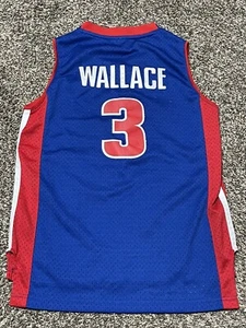 Adidas Rasheed Wallace Detroit Pistons Sewn Basketball Jersey Youth Medium YM - Picture 1 of 5