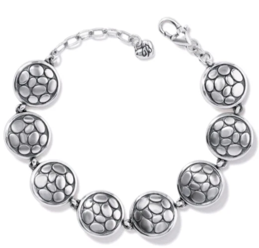 Brighton Pebble Round Link Silver Bracelet