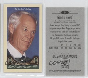 2011 Upper Deck Goodwin Champions Mini Gordie Howe #9 HOF