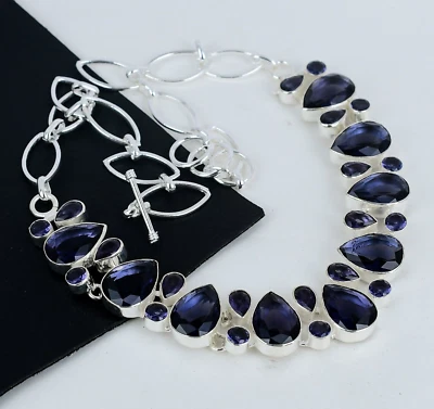 Collana In Argento Sterling 925 Con Gemma Di Ametista Per Regali Di Compleanno - Immagine 1 di 4