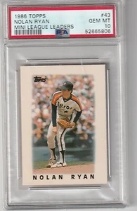 1986 Topps Nolan Ryan #43, Mini, PSA GEM MINT 10 - Picture 1 of 1