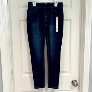 SO Girls Dark Wash Stretch Mid Rise Jeggings Jeans Sz 14 NWT Skinny Denim Soft - Picture 1 of 9