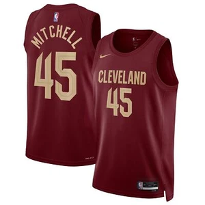 Donovan Mitchell Unisex Swingman Jersey - Association Edition - Burgundy - Picture 1 of 5