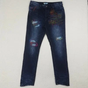 Staple Pigeon 36x31 Jeans Button-Fly Hipster Street Dark Wash Distressed - Picture 1 of 12