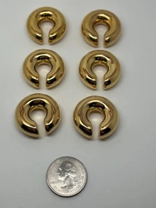 6x Pieces Cartilage Earrings Chunky Gold Ear Cuff Earrings Non-Piercing Hollow - Picture 1 of 6
