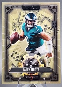 Jalen Hurts 2/3 2024 Wild Card 5 Card Draw Spring Edition Philadelphia Eagles SP - Picture 1 of 2
