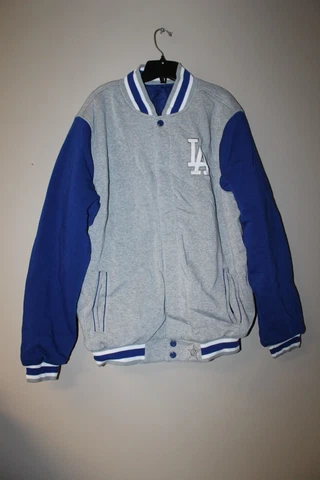 New reversible MLB Los Angeles Dodgers cotton / polyester varsity jacket men XXL Cover