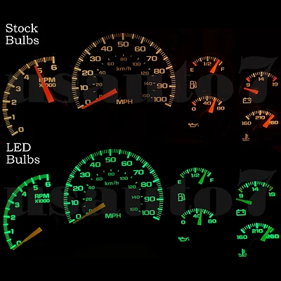 Dash Cluster Gauge GREEN SMD LED LIGHTS KIT Fits 99-02 Chevy Silverado 1500 2500 Foto 1 de 4