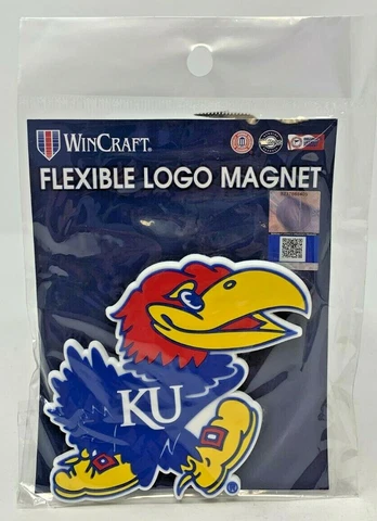 NEW!! WinCraft Flexible Logo Magnet - University of Kansas - KU Jayhawks Cover