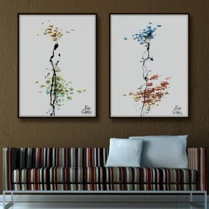 Abstract Paintings Set 40", Original and Handmade, Cold and Warm tones, impasto - Picture 1 of 5