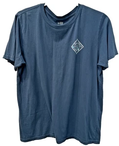 Camiseta para hombre Salty Crew azul manga corta algodón gráfico de 2 caras logotipo floral L - Imagen 1 de 11