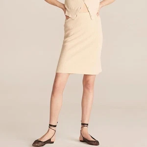 Rebecca Taylor Mini Bouclé Skirt Marzipan Large NEW - Picture 1 of 10
