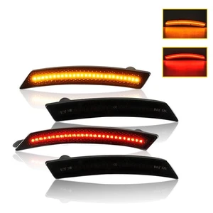 Smoked Red &Amber LED Side Marker Lights Turn signal Brake Light New For Mini - Picture 1 of 15