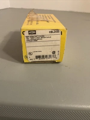 *NUEVO* HUBBELL HBL2430 REEMPLAZA 2430A TWIST-LOCK RECEPTÁCULO 3 POLOS 20A 480VAC Foto 1 de 4