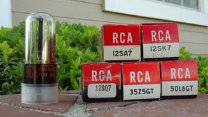 12SA7 12SK7 12SQ7 35Z5GT 50L6GT-NOS/NIB AA5 RCA Tube Set-Tested-Ships Free in US - Picture 1 of 1