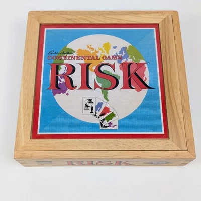 RISK Continental Game 2003 Nostalgia Board Game Series In Wooden Box Parker Bros - Image 1 of 4