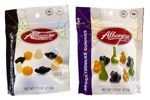 2pc Set 7.5oz per Bag Albanese Candy SPOOKTACULAR+GHOULISH Gummies Halloween - Picture 1 of 2