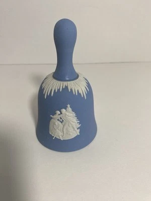 Wedgwood Jasperware Bell Family Couple Dancing Blue White 4.25 1999 - Image 1 of 4