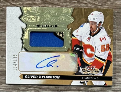 2016-17 Fleer Showcase #148 Oliver Kylington Hot Prospects Patch AUTO #/135 - Image 1 of 2
