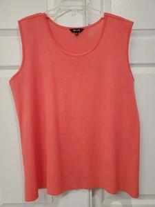 Misook Pfirsichfarben U-Ausschnitt ärmellos Acryl Strick Shell Tank Top Damen Größe XL - Bild 1 von 9