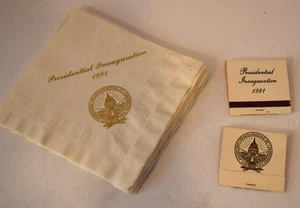 Juego de 12 coleccionables inaugurales del presidente Reagan 1981 - cerillas y servilletas... s - Imagen 1 de 3