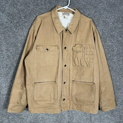 Duluth Trading Jacket Mens XL Brown Canvas Work Chore Coat Utility Pockets - Image 1 of 4