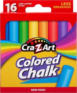 Cra-Z-Art Classic Colored Chalk, Assorted Colors, Pack Of 16 Pieces - Picture 1 of 5