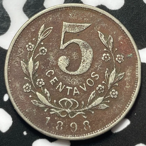1898 Nicaragua 5 Centavos Lot#M3812 Cover