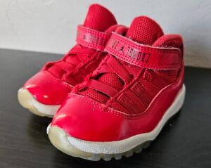 Nike Air Jordan 11 Retro Red Win Like 96 Infant Size 7C Toddler Shoes 378040-623