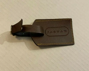 Etiqueta de equipaje Jaguar usada marrón imitación? Maleta con nombre acabado de cuero nombre de identificación de aeropuerto - Imagen 1 de 7