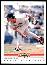 1992 CLASSIC BEST DEREK LIVERNOIS NEW BRITAIN RED SOX #197