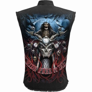 Spiral Direct  RIDE FREE Work Shirt,Biker/Skull/Rock/Metal/Reaper/Tang/Top - Picture 1 of 3