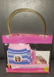CLASSIC 2003 BARBIE FASHION ACCESSORY MINI BAG PURSE SOCKS COMB HAIR SCRUNCHY - Picture 1 of 7