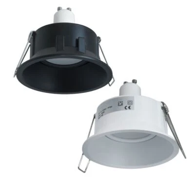 Faretto tondo retrocesso incasso foro 85mm lampada LED GU10 8W luci soffitto 230 - Immagine 1 di 4