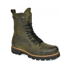 Yellow Cab Damen Military W Y28159 Leder Stiefel Biker Boots Schuh Moss