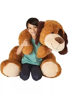 Riesiger großer brauner Hund Plüschtier WEICHSPIELZEUG TEDDY Mädchen Junge Geburtstagsgeschenk 135CM - Bild 1 von 6