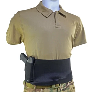 Tactical Belly Band IWB OWB Pistol Holster with 2 Mag Pouch Fit 30-38 inch Waist - Picture 1 of 9