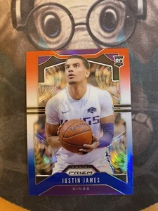 2019-20 Panini Prizm Red White Blue Refractor #295 Justin James Rookie Card - Picture 1 of 2
