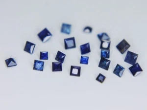 1x Ceylon Blue Sapphire Square Princess 2x2mm VS Natural Gemstone 1.2mm to 2.5mm - Picture 1 of 8