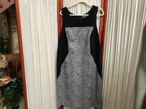 Classiques Entier Colorblock Sleeveless Dress Black/ White Size 20W - Picture 1 of 13