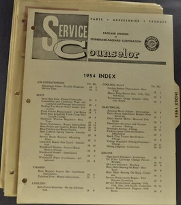 1954 Packard Service Bulletins (7 +Index) Patrician Caribbean Clipper Original - Picture 1 of 11