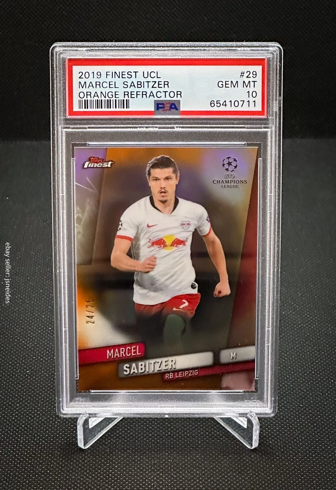 2019 Finest UCL MARCEL SABITZER - Orange Refractor /25 - Man U - POP 1 - PSA 10! - Image 1 of 1