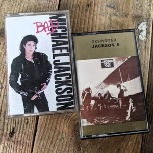 Vintage Michael Jackson / 5 Cassette Album Bundle ~ Bad / Skywriter - Picture 1 of 5