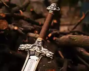 Albion Conan The Barbarian-Father’s Sword Handmade Atlantean Sword With sheath. - Picture 1 of 8