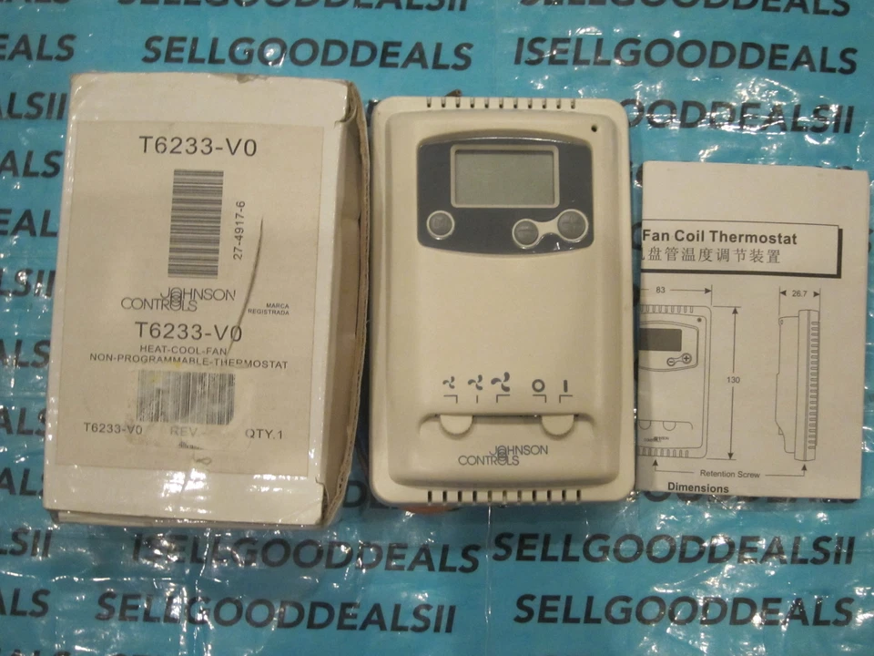 Johnson Controls T6233-V0 T-Stat T6233V0 Thermostat New - Image 1 of 1