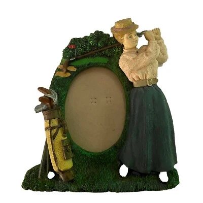 Marco de fotos con gráficos Figi de 7”X6” vintage de mujer de golf de 3,5 x 5” foto ovalada Foto 1 de 4