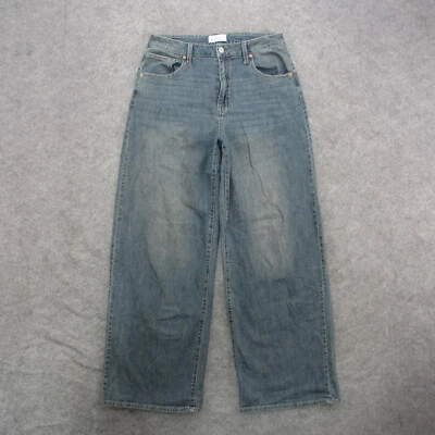 Pantalones de mezclilla para mujer Vanilla Star 9/10 azules lavado medio holgados pierna ancha *Nota Foto 1 de 4