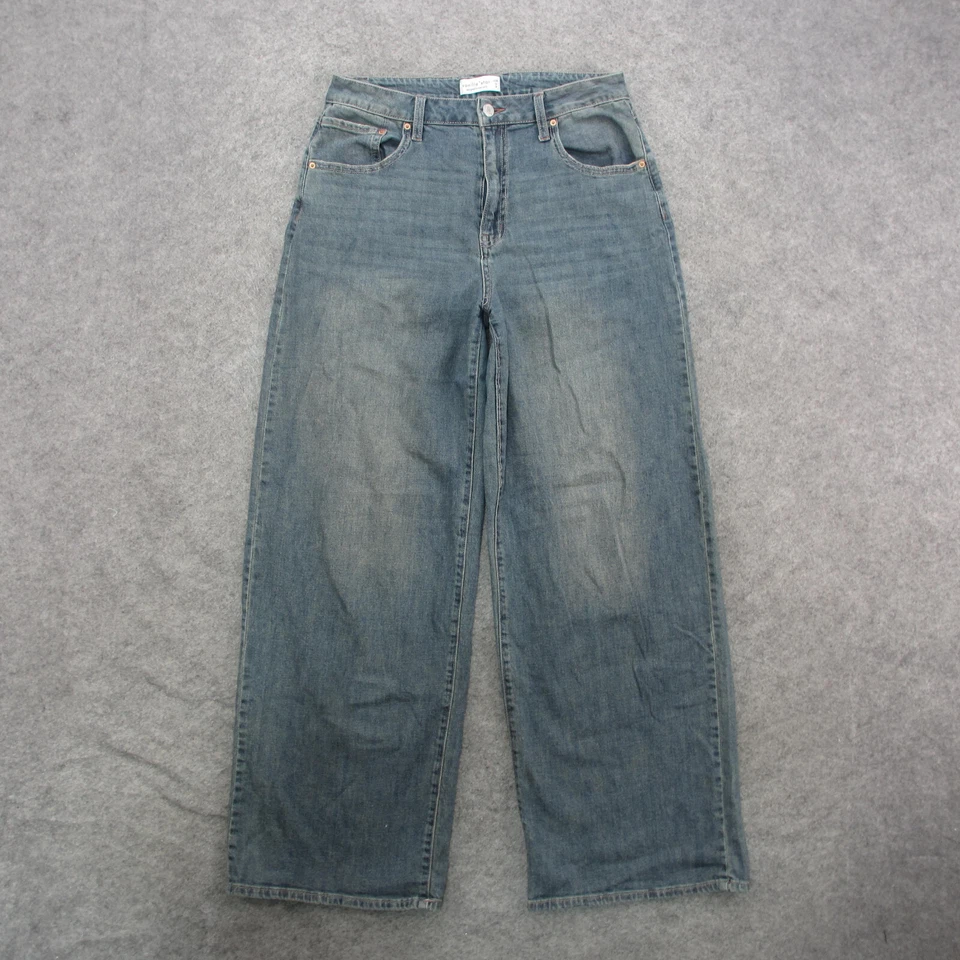 Pantalones de mezclilla para mujer Vanilla Star 9/10 azules lavado medio holgados pierna ancha *Nota Foto 1 de 4