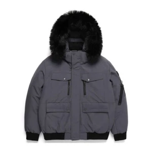 NATIONAL GEOGRAPHIC TARUGA HOODIE DOWN JACKET N244MDW93 DARK GREY ASIAN FIT - Picture 1 of 8